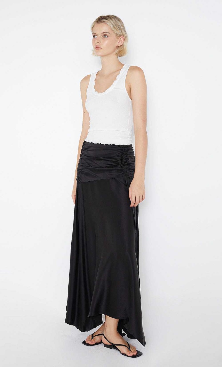 BEC + BRIDGE Chantilly Silk Ruched Skirt