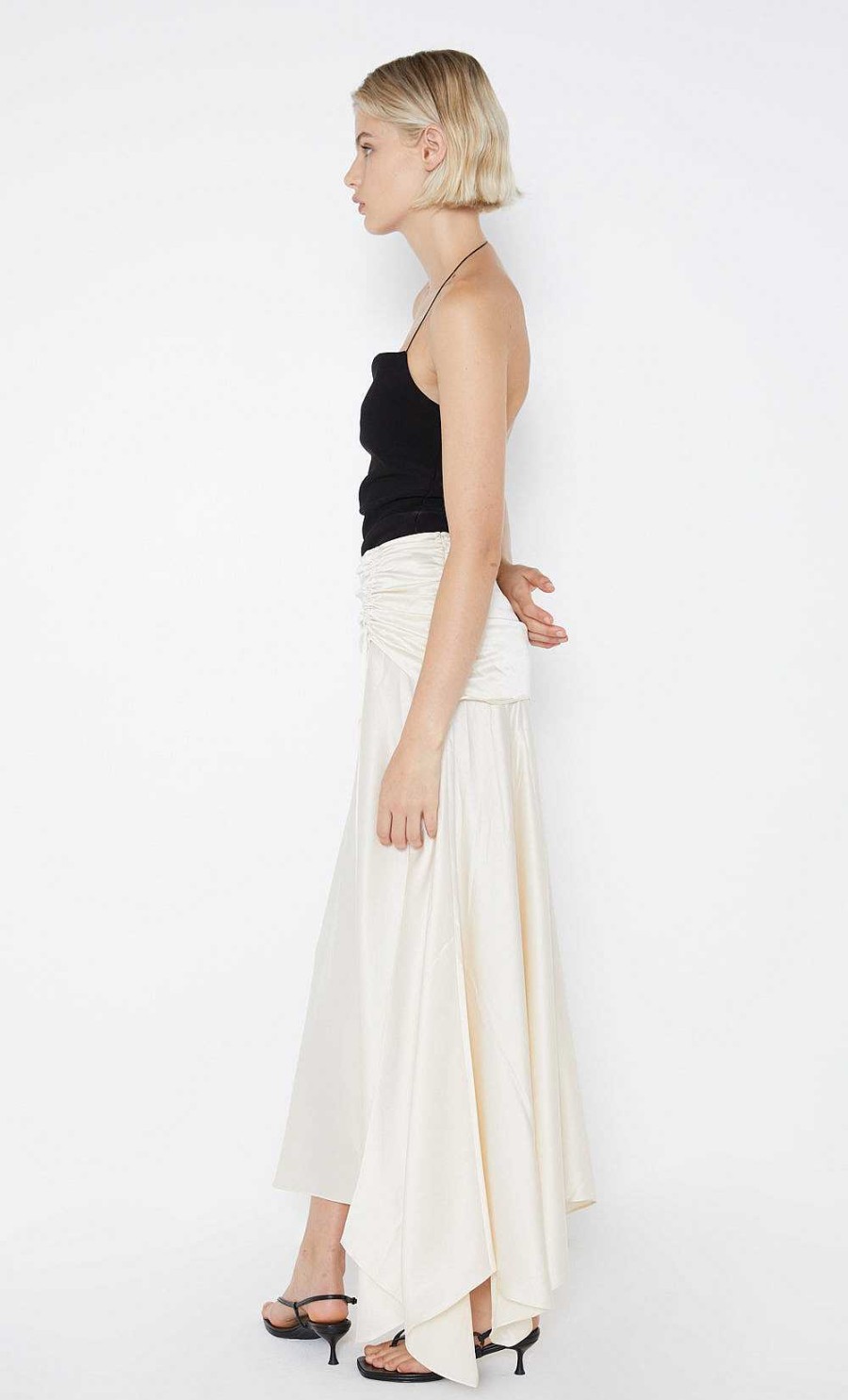 BEC + BRIDGE Chantilly Silk Ruched Skirt